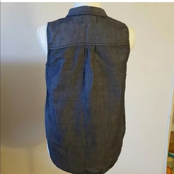 Madewell Sleeveless Chambray Top XS - Picture 6 of 8